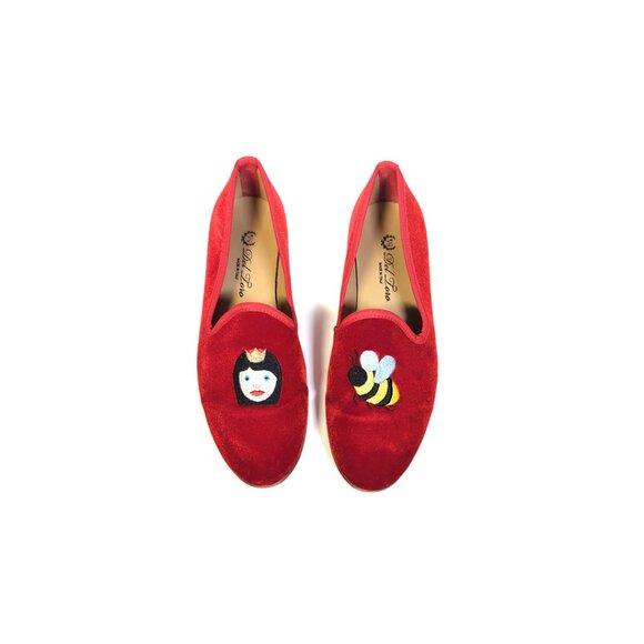 Authentic Del Toro smoking slipper - size 7.5 Red Velvet Shoes